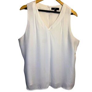 Ivory V-Neck Tank Top - Double Layered - Sz. XL